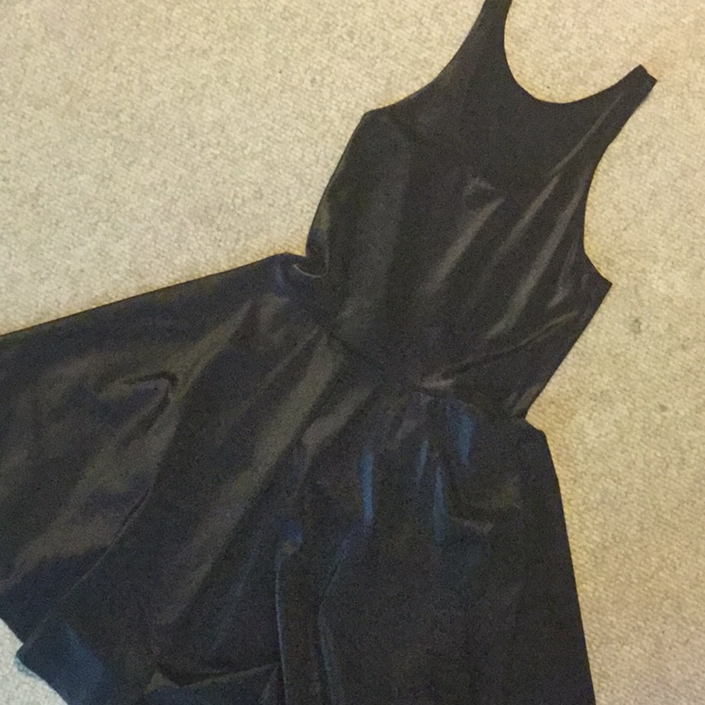 WET LOOK REVERSIBLE SKATER DRESS, Blackmilk, large